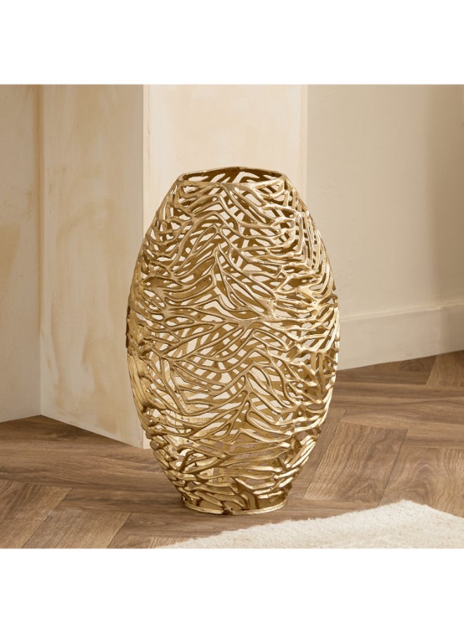 Home Box Decorative Cutwork Vase - Gold - Image 1